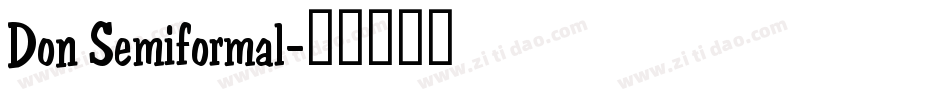 Don Semiformal字体转换